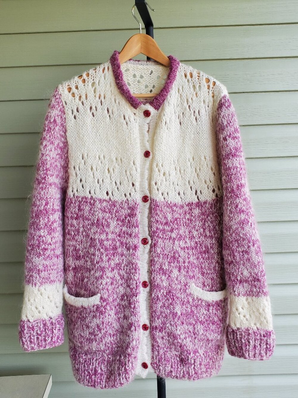 Hand Knit mohair cardigan Cozy Cottage